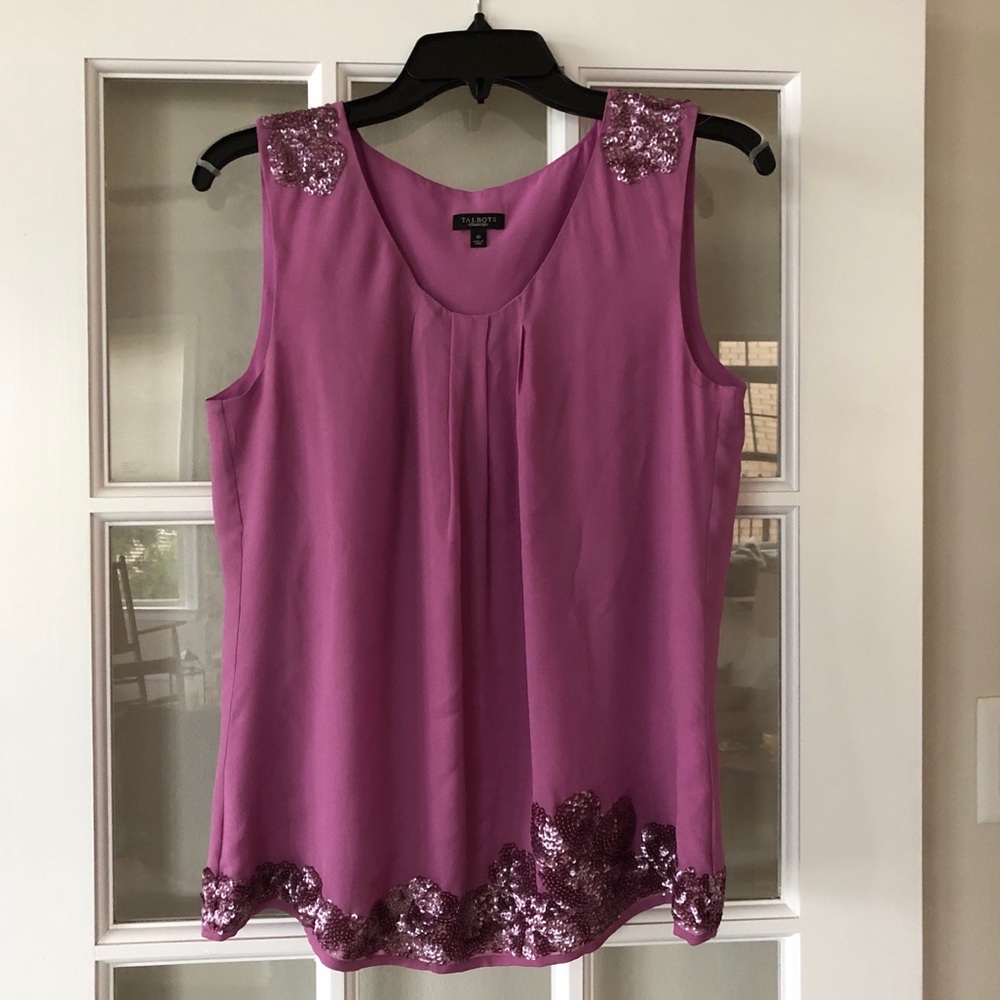Purple sleeveless top - Talbots